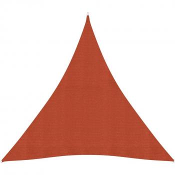 Toldo de vela HDPE terracota 160 g/m² 4,5x4,5x4,5 m