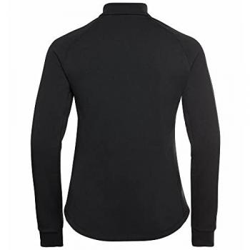 Odlo Berra Capa Intermedia de Forro Polar con Media Cremallera para Mujer, Negro, Talla L