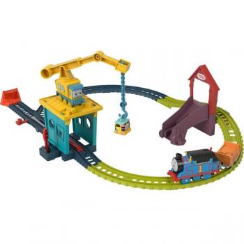 Tren y Pista Motorizada Thomas y Amigos - Set de Arreglo con Figuritas Carly y Sandy para Niños de 3 Años en Adelante