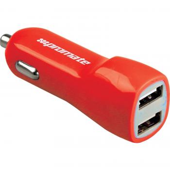 Cargador de coche Promate Vivid 3100 mAh Dual USB - Rojo