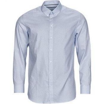 Selected Camisa manga larga ETHAN MICRO MOTIF SLIM FIT para hombre