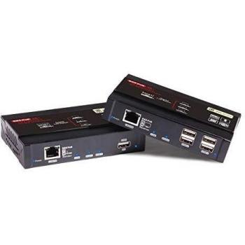 4K HDMI KVM USB Extender,KVM Over IP Cat5/Cat6/Cat5e low lentency for EDID Support Gigabit POE Network Switch,Support of 4K@30Hz YUV 4:4:4 Video, 5.1ch/7.1ch/DTS/Dolby Audio up to 459ft