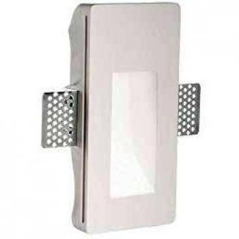 Aplique empotrable de pared Walky-2 Blanco yeso 1 bombilla LED integrado 3000K diámetro 16,6cm