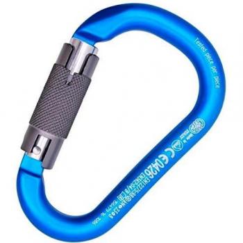 Desconocido Kong H.M.S. NAPIK osquetón Aluminio autoblock-anodizado Mosquetón, Adultos Unisex, Cyan/Gris