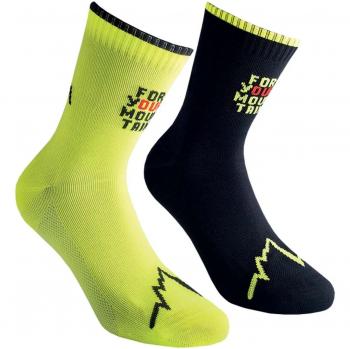 Calcetines La Sportiva For Your Mountain Socks Black Yellow 41 - 43