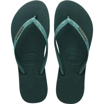 Havaianas - Chanclas de baño de mujer Slim Sparkle II en color verde