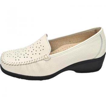 Zapatos Para Plantillas Lumel Modelo 2980-4776 Melo Mocasín Mujer Color Beig con Plantilla Extraíble