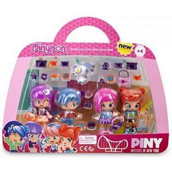 Pinypon by PINY Set de Cuatro muñecas, Multicolor