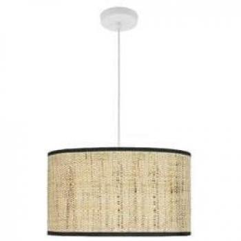 Colgante Moda 2xe27 Blanco/cañizo Oscuro Regx40x40cm C/difusor