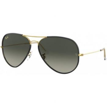 Ray-Ban RB3025JM Aviator Full Color 919671 Unisex Pilot Black Sunglasses Size 58