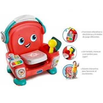 Clementoni - el Sillón Bailón, Silla Musical educativa para Aprender los Primeros Conocimientos; Juego Musical Infantil Bilingüe Español e Inglés, a Partir De 12 Meses