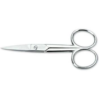 Arcos Serie Style, Tijeras Uñas Recta, Tijeras Manicura Rectas de Acero Forjado de 102 mm de longitud, Tijeras Niqueladas Color Plata