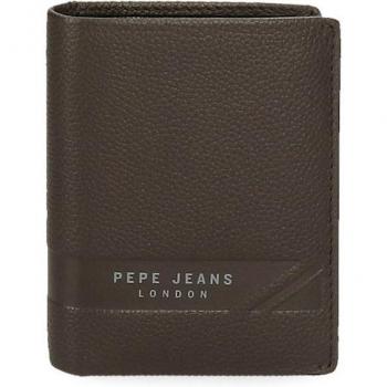 Cartera Pepe Jeans Basingstoke Vertical de Piel Marrón