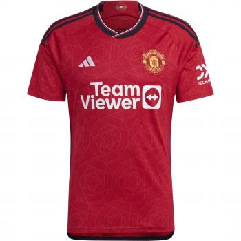 Camiseta de Manga Corta Adidas Manchester United 23/24 Home Jersey para hombre en color rojo