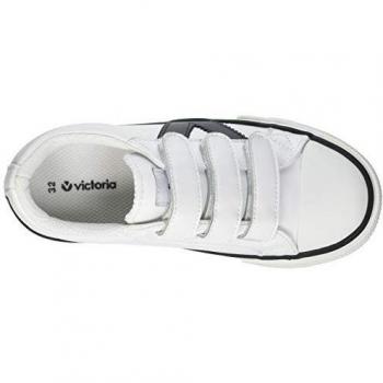 Zapatillas bajas de niños con logo en contraste y tiras adherentes