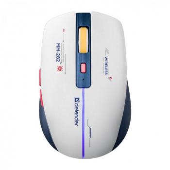 Ratón inalámbrico para juegos Defender DILA MM-282 RGB 1800dpi con batería recargable de 500 mAh y 6 botones programables