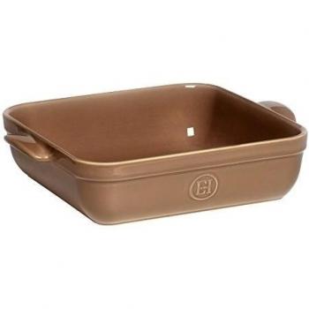 Emile Henry 962040 Pequeño cuadrado plano de 28 x 23 cm Nuez moscada