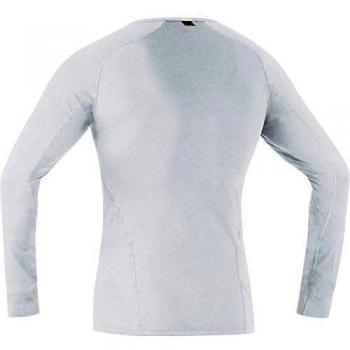 GORE RUNNING WEAR Essential Base Layer Termo Manga Larga - Camiseta de running para hombre, color blanco talla M