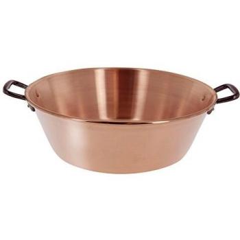 Cazo de Cobre Liso para Mermelada De Buyer 9L Ø 38 cm con Asas