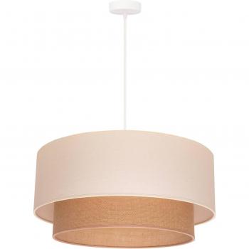 Lámpara Colgante Boho Ø 60 cm 1 Luz Ecru/Yute Marrón