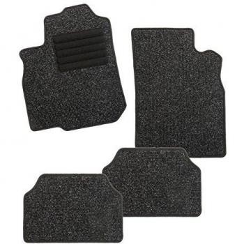 CarFashion 257155 Auto Alfombra Soporte sin Juego de alfombrillas para Matte plana BasicRips-Textil, Negro, 4-Piezas