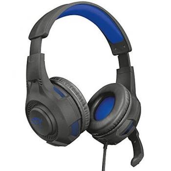 Trust Gaming Cascos PS4 & PS5 GXT 307B Ravu Auriculares Gamer con Micrófono Plegable y Corto y Diadema Ajustable, Cable de 2 m, para Playstation 4 & 5 - Azul