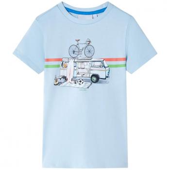Camiseta infantil azul claro 140
