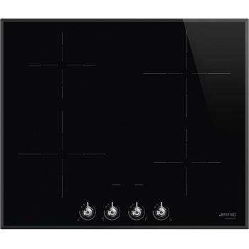 Smeg SI364BM Placa de Inducción | 60 cm | 4 zonas de cocción con Booster | Multizona | 15 niveles de potencia | Negro