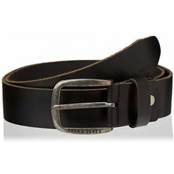 Jack & Jones Jacpaul Black Leather Belt for Men - Size 95