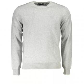 North Sails Gray Organic Cotton Sweater with Embroidery - XL