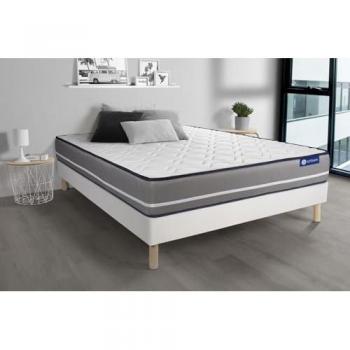 Pack Actisom Somier blanco + Colchón de látex y espuma viscoelástica 135 x 190 cm