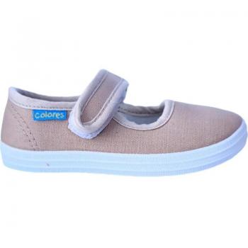 Deportivas de Niña COLORES MERCEDES LONA 2410 Beige y Tostado