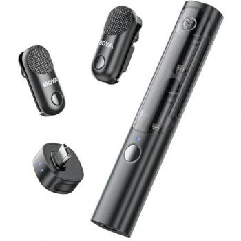 Boya Magic 05 AI-Powered Wireless Lavalier Microphone with 100m Transmission and 30 Hours Battery Life for iPhone and Android