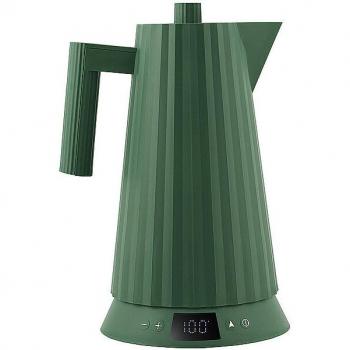 Hervidor eléctrico Alessi Plissé 1,7l Verde oscuro con control de temperatura