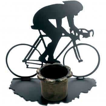 IMEX EL ZORRO El Zorro 11521-Portavela Ciclista, 138 x 168 mm, Hierro Forjado, Negro, 8x16.8x13.8 cm