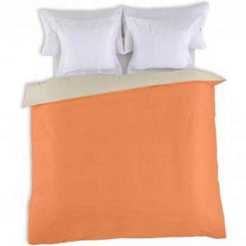 Funda Nórdica Reversible Alexandra House Living Naranja 240 x 220 cm Bicolor Estelia Mango y Piedra