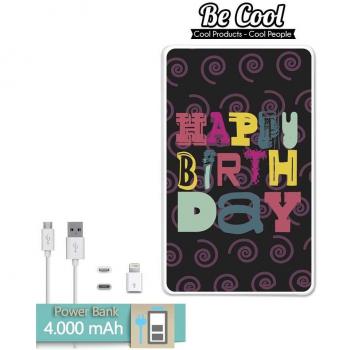 Becool® - Batería Externa Power Bank 4000 mah + Gratis 1 cable USB-MicroUsb