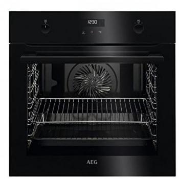 Horno Multifunción AEG BPE535120B Pirolítico, 71 Litros, Clase A+, Ventilador XXL, Mandos Escamoteables, Pantalla LCD Táctil, Color Negro