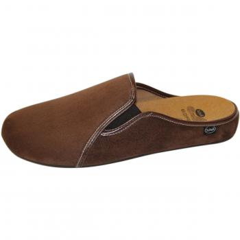 Pantufla Scholl Felce Hombre Microfibra Marrón Oscuro Talla 46 1 Par