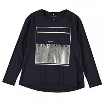 NAME IT Camiseta Manga Larga NIÑA JUNIQUE - 122-128, Sky Captain