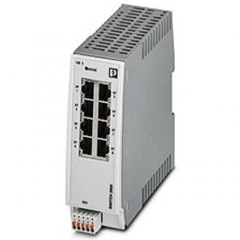 Phoenix Contact FL Managed Industrial Ethernet Switch, 8 Ports RJ45, DIN Rail Mount, 10/100 Mbit/s