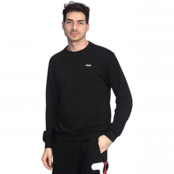 Fila Brustem Crew Sweatshirt - Men's Regular Fit, Round Neck, Long Sleeve, Black