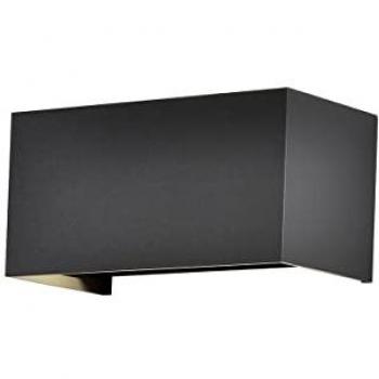 Aplique de pared LED rectangular Davos 4x6W 4000K luz neutra IP54 negro arena