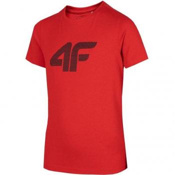 Camiseta de Manga Corta Infantil 4F Melange Rojo