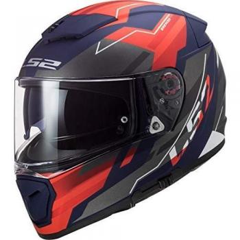 LS2 Casco de moto FF390 BREAKER BETA MATT RED BLUE, Negro/Rojo, M