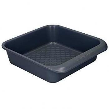 Molde Cuadrado para Hornear de Cerámica Antiadherente Smart, 23cm x 23cm x 6cm, Color Gris