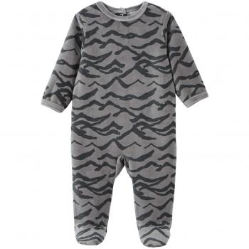 VERTBAUDET Lote de 3 pijamas de terciopelo para bebe con automáticos delante Lote Gris 1M - 54CM
