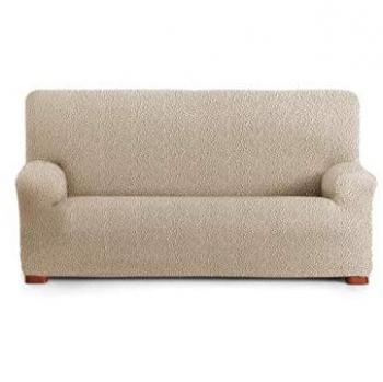 Funda para Sofá Eysa ROC Beige 70 x 120 x 200 cm, elástica, para sofá de 2 plazas, color beige, medida de 140 - 200 cm