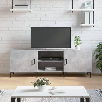 Mueble de TV vidaXL de madera de ingeniería gris hormigón 150x30x50 cm
