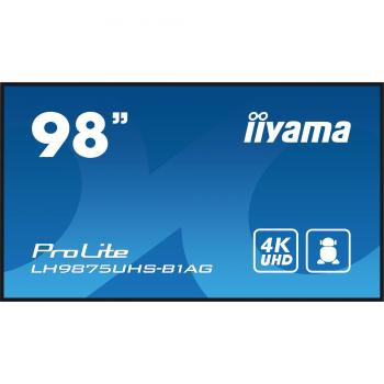 Pizarra de caballete digital 2,49 m (98) LED Wifi 500 cd / m² 4K Ultra HD Negro Procesador incorporado Android 11 24/7